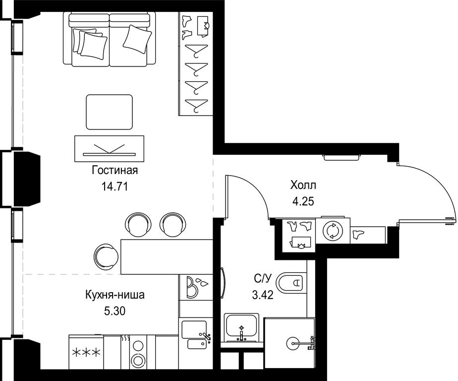 Apartment Sale, 27.68 sq. m. at SET, Vereyskaya Street, Moscow, Russia #1 Apartment Sale, 27.68 sq. m. at SET, Vereyskaya Street, Moscow, Russia #1