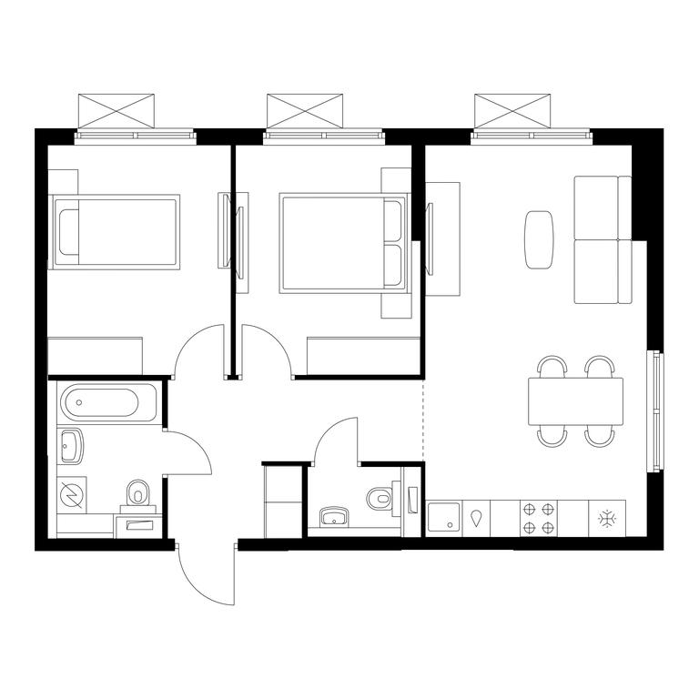Продажа 2-комн. квартиры, 55,4 м² в ЖК «Волжский парк», 1-й Грайвороновский проезд, 3с11, Москва, Россия #1 Продажа 2-комн. квартиры, 55,4 м² в ЖК «Волжский парк», 1-й Грайвороновский проезд, 3с11, Москва, Россия #1