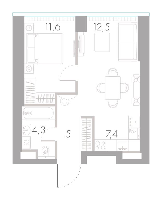 1-BD Apartment Sale, 40.8 sq. m. at River Park Towers, Kutuzovsky Drive, 16с1, Moscow, Russia #1 1-BD Apartment Sale, 40.8 sq. m. at River Park Towers, Kutuzovsky Drive, 16с1, Moscow, Russia #1