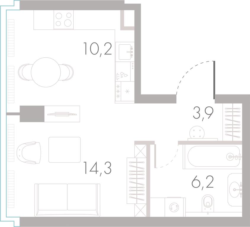 Apartment Sale, 36.4 sq. m. at River Park Towers, Kutuzovsky Drive, 16с1, Moscow, Russia #1 Apartment Sale, 36.4 sq. m. at River Park Towers, Kutuzovsky Drive, 16с1, Moscow, Russia #1