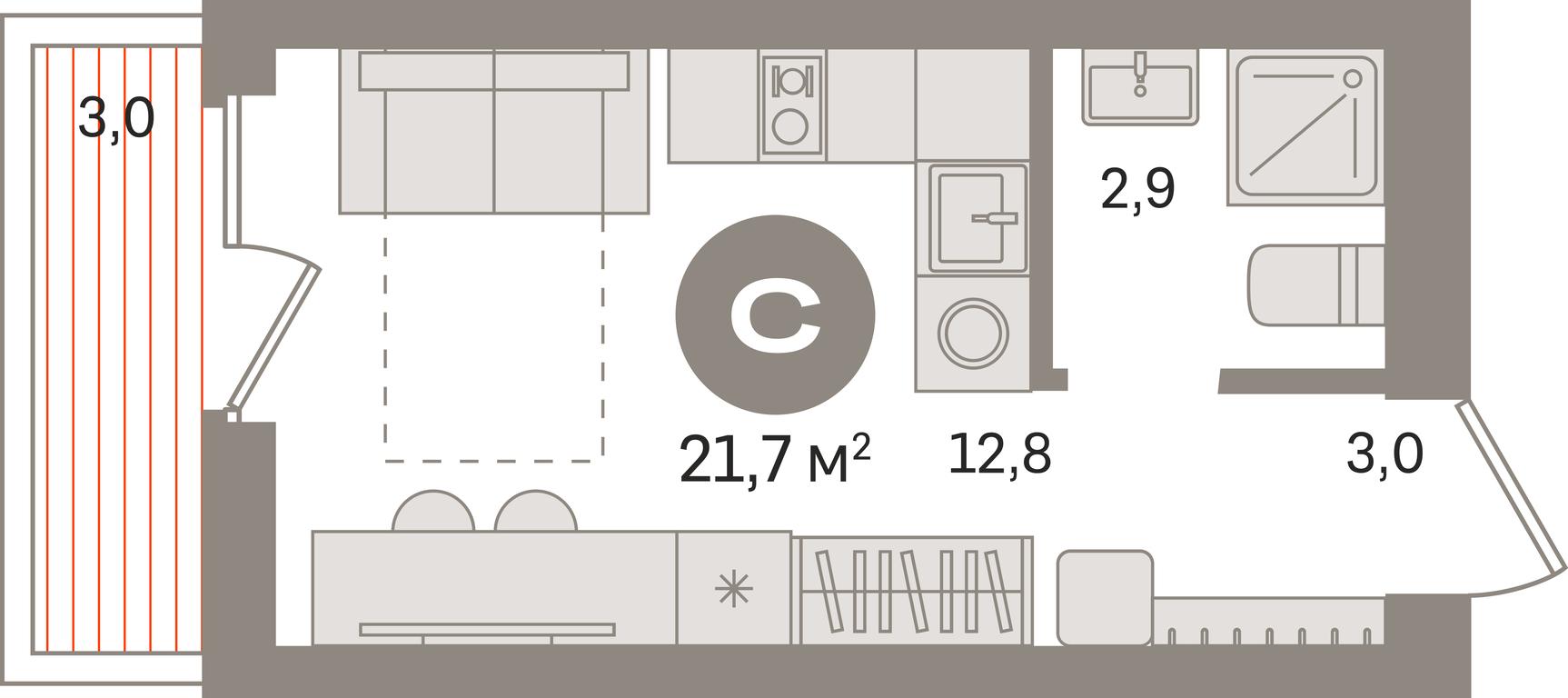 Apartment Sale, 21.7 sq. m. at Pervy kvartal, Kalinovaya ulitsa, derevnya Sapronovo, Leninskiy City District, Moscow Region, Russia #1 Apartment Sale, 21.7 sq. m. at Pervy kvartal, Kalinovaya ulitsa, derevnya Sapronovo, Leninskiy City District, Moscow Region, Russia #1