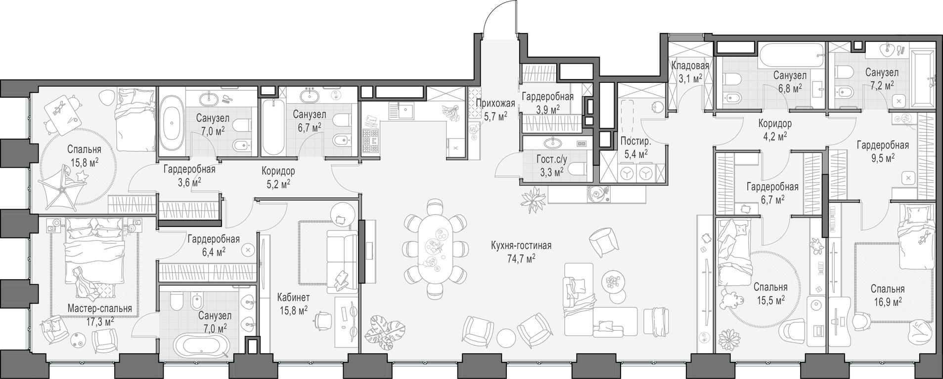 Продажа 4-комн. квартиры, 247,8 м² в ЖК «Роскошный квартал LIFE TIME (ЛАЙФ ТАЙМ)», улица Сергея Макеева, вл11/9с1-10, Москва, Россия #1 Продажа 4-комн. квартиры, 247,8 м² в ЖК «Роскошный квартал LIFE TIME (ЛАЙФ ТАЙМ)», улица Сергея Макеева, вл11/9с1-10, Москва, Россия #1