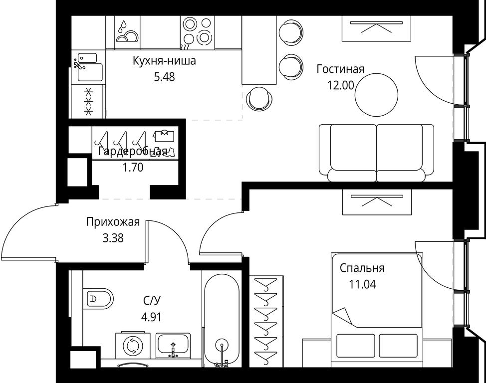 1-BD Apartment Sale, 38.51 sq. m. at MIRA, Mira Avenue, Moscow, Russia #2 1-BD Apartment Sale, 38.51 sq. m. at MIRA, Mira Avenue, Moscow, Russia #2