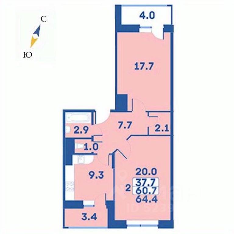 1-BD Apartment Sale, 64.4 sq. m. at Edelveys, Lugovaya ulitsa, derevnya Rogozinino, Pervomayskoye Settlement, Moscow, Russia #1 1-BD Apartment Sale, 64.4 sq. m. at Edelveys, Lugovaya ulitsa, derevnya Rogozinino, Pervomayskoye Settlement, Moscow, Russia #1