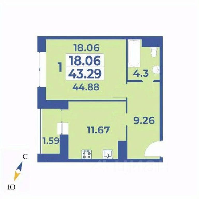 Apartment Sale, 44.88 sq. m. at Edelveys, Lugovaya ulitsa, derevnya Rogozinino, Pervomayskoye Settlement, Moscow, Russia #1 Apartment Sale, 44.88 sq. m. at Edelveys, Lugovaya ulitsa, derevnya Rogozinino, Pervomayskoye Settlement, Moscow, Russia #1