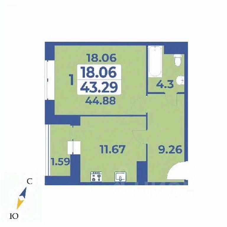 Apartment Sale, 44.88 sq. m. at Edelveys, Lugovaya ulitsa, derevnya Rogozinino, Pervomayskoye Settlement, Moscow, Russia #1 Apartment Sale, 44.88 sq. m. at Edelveys, Lugovaya ulitsa, derevnya Rogozinino, Pervomayskoye Settlement, Moscow, Russia #1