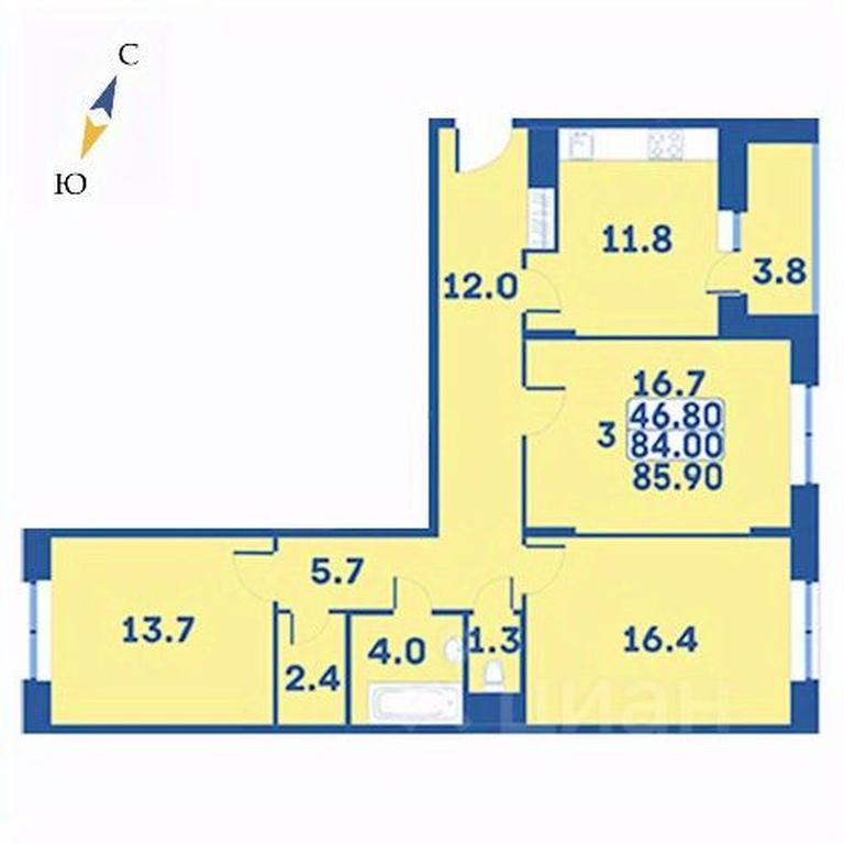 2-BD Apartment Sale, 85.9平方米 at Edelveys, Lugovaya ulitsa, derevnya Rogozinino, Pervomayskoye Settlement, Moscow, Russia #1 2-BD Apartment Sale, 85.9平方米 at Edelveys, Lugovaya ulitsa, derevnya Rogozinino, Pervomayskoye Settlement, Moscow, Russia #1