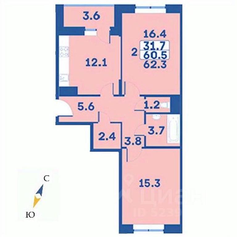 1-BD Apartment Sale, 62.3 sq. m. at Edelveys, Lugovaya ulitsa, derevnya Rogozinino, Pervomayskoye Settlement, Moscow, Russia #1