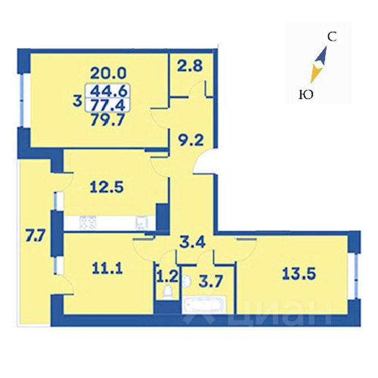 2-BD Apartment Sale, 79.7平方米 at Edelveys, Lugovaya ulitsa, derevnya Rogozinino, Pervomayskoye Settlement, Moscow, Russia #1 2-BD Apartment Sale, 79.7平方米 at Edelveys, Lugovaya ulitsa, derevnya Rogozinino, Pervomayskoye Settlement, Moscow, Russia #1