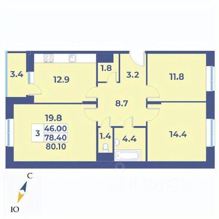 2-BD Apartment Sale, 80.1平方米 at Edelveys, Lugovaya ulitsa, derevnya Rogozinino, Pervomayskoye Settlement, Moscow, Russia #1 2-BD Apartment Sale, 80.1平方米 at Edelveys, Lugovaya ulitsa, derevnya Rogozinino, Pervomayskoye Settlement, Moscow, Russia #1
