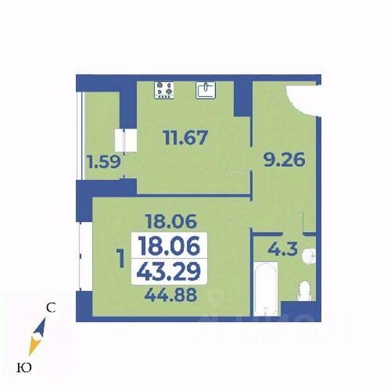 Apartment Sale, 44.88 sq. m. at Edelveys, Lugovaya ulitsa, derevnya Rogozinino, Pervomayskoye Settlement, Moscow, Russia #1 Apartment Sale, 44.88 sq. m. at Edelveys, Lugovaya ulitsa, derevnya Rogozinino, Pervomayskoye Settlement, Moscow, Russia #1