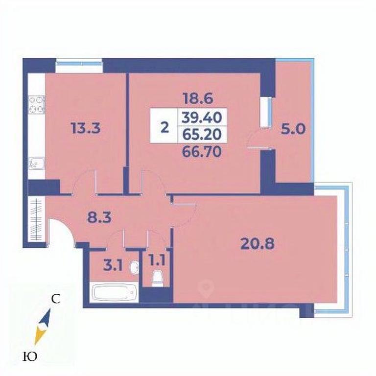 1-BD Apartment Sale, 66.7 sq. m. at Edelveys, Lugovaya ulitsa, derevnya Rogozinino, Pervomayskoye Settlement, Moscow, Russia #1