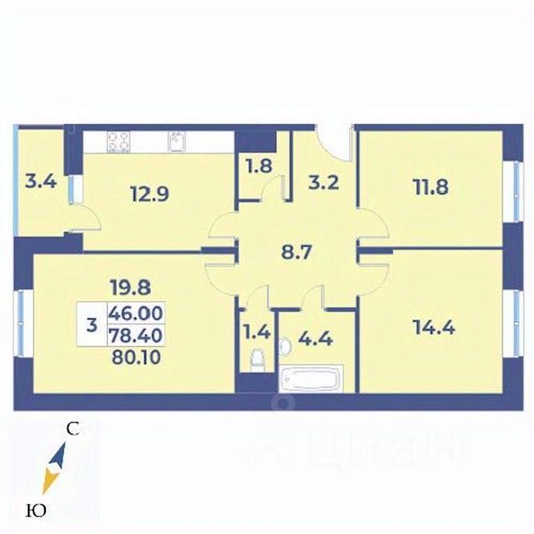 Продажа 2-комн. квартиры, 80,1 м² в ЖК «Эдельвейс», Луговая улица, деревня Рогозинино, поселение Первомайское, Москва, Россия #1 Продажа 2-комн. квартиры, 80,1 м² в ЖК «Эдельвейс», Луговая улица, деревня Рогозинино, поселение Первомайское, Москва, Россия #1