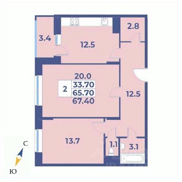1-BD Apartment Sale, 67.4 sq. m. at Edelveys, Lugovaya ulitsa, derevnya Rogozinino, Pervomayskoye Settlement, Moscow, Russia #1