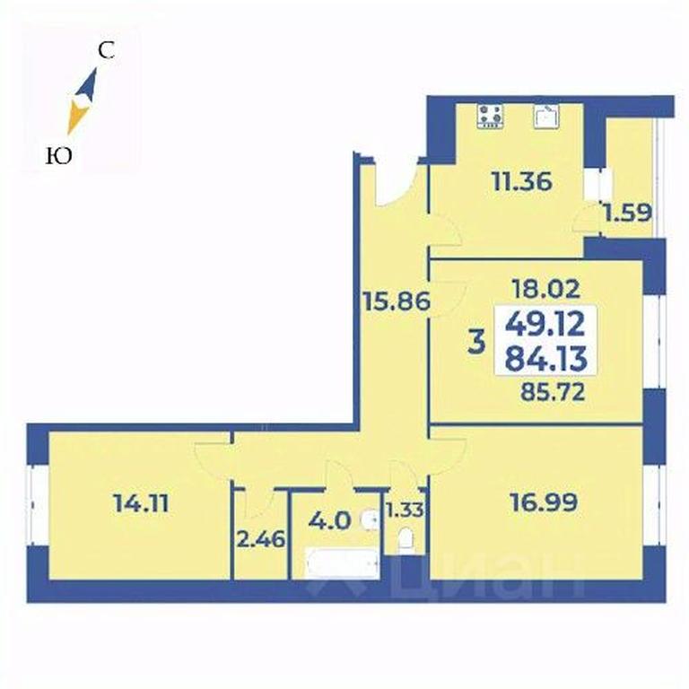 Продажа 2-комн. квартиры, 85,72 м² в ЖК «Эдельвейс», Луговая улица, деревня Рогозинино, поселение Первомайское, Москва, Россия #1 Продажа 2-комн. квартиры, 85,72 м² в ЖК «Эдельвейс», Луговая улица, деревня Рогозинино, поселение Первомайское, Москва, Россия #1