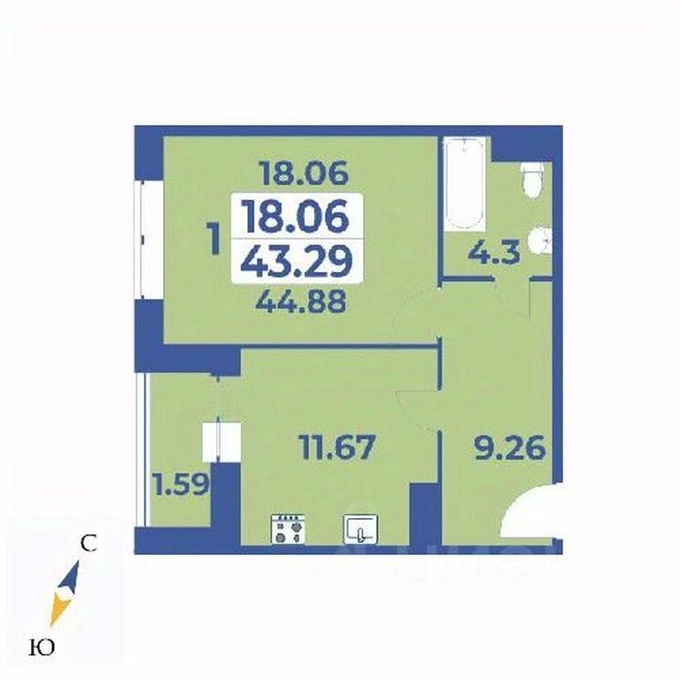 Apartment Sale, 44.88 sq. m. at Edelveys, Lugovaya ulitsa, derevnya Rogozinino, Pervomayskoye Settlement, Moscow, Russia #1 Apartment Sale, 44.88 sq. m. at Edelveys, Lugovaya ulitsa, derevnya Rogozinino, Pervomayskoye Settlement, Moscow, Russia #1
