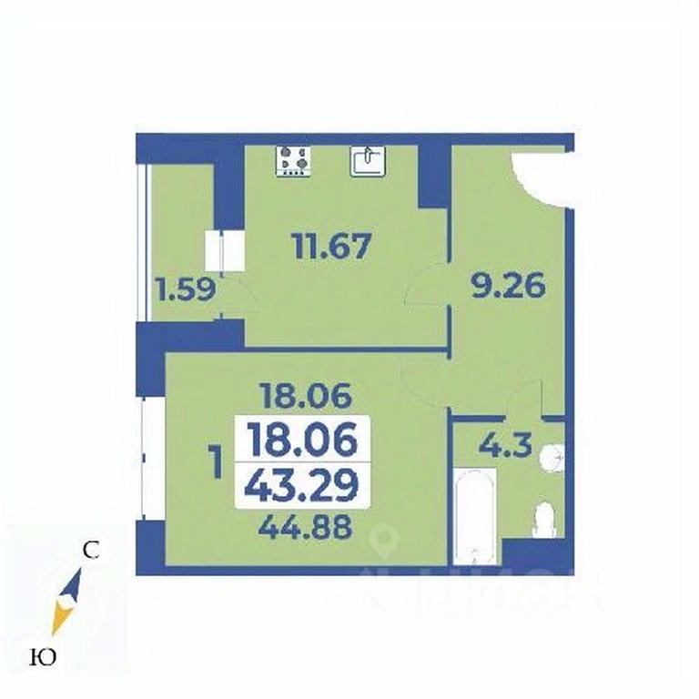 Apartment Sale, 44.88 sq. m. at Edelveys, Lugovaya ulitsa, derevnya Rogozinino, Pervomayskoye Settlement, Moscow, Russia #1 Apartment Sale, 44.88 sq. m. at Edelveys, Lugovaya ulitsa, derevnya Rogozinino, Pervomayskoye Settlement, Moscow, Russia #1