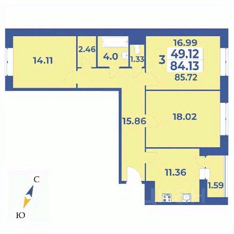 2-BD Apartment Sale, 85.72 sq. m. at Edelveys, Lugovaya ulitsa, derevnya Rogozinino, Pervomayskoye Settlement, Moscow, Russia #1