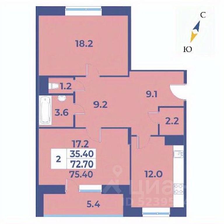 1-BD Apartment Sale, 75.4 sq. m. at Edelveys, Lugovaya ulitsa, derevnya Rogozinino, Pervomayskoye Settlement, Moscow, Russia #1