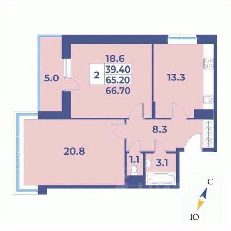 1-BD Apartment Sale, 66.7 sq. m. at Edelveys, Lugovaya ulitsa, derevnya Rogozinino, Pervomayskoye Settlement, Moscow, Russia #1