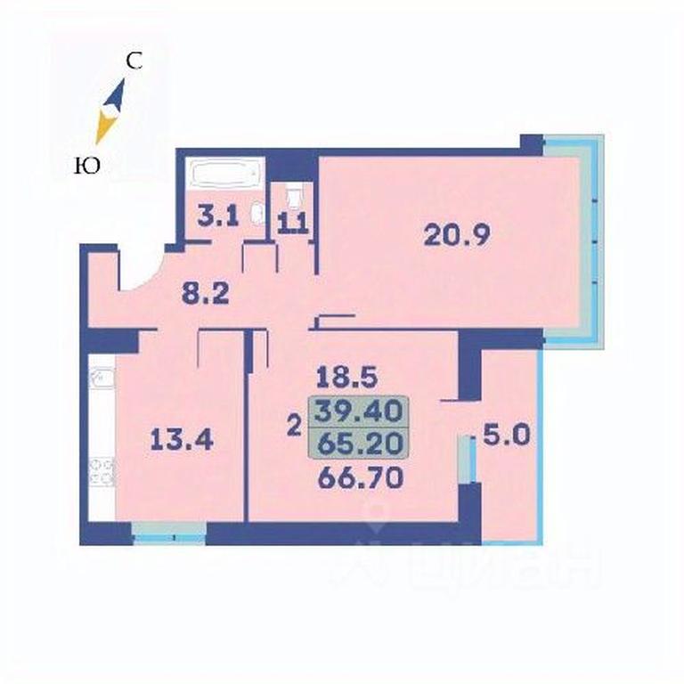 1-BD Apartment Sale, 66.7 sq. m. at Edelveys, Lugovaya ulitsa, derevnya Rogozinino, Pervomayskoye Settlement, Moscow, Russia #1