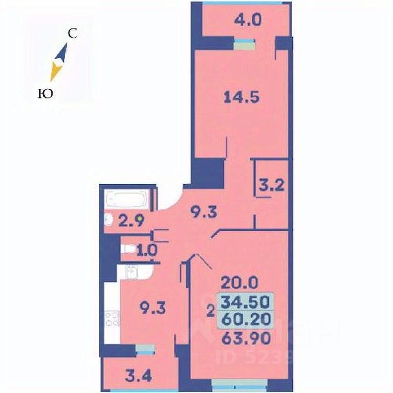 1-BD Apartment Sale, 63.9 sq. m. at Edelveys, Lugovaya ulitsa, derevnya Rogozinino, Pervomayskoye Settlement, Moscow, Russia #1