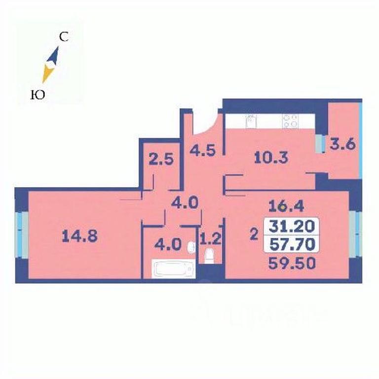1-BD Apartment Sale, 59.5 sq. m. at Edelveys, Lugovaya ulitsa, derevnya Rogozinino, Pervomayskoye Settlement, Moscow, Russia #1