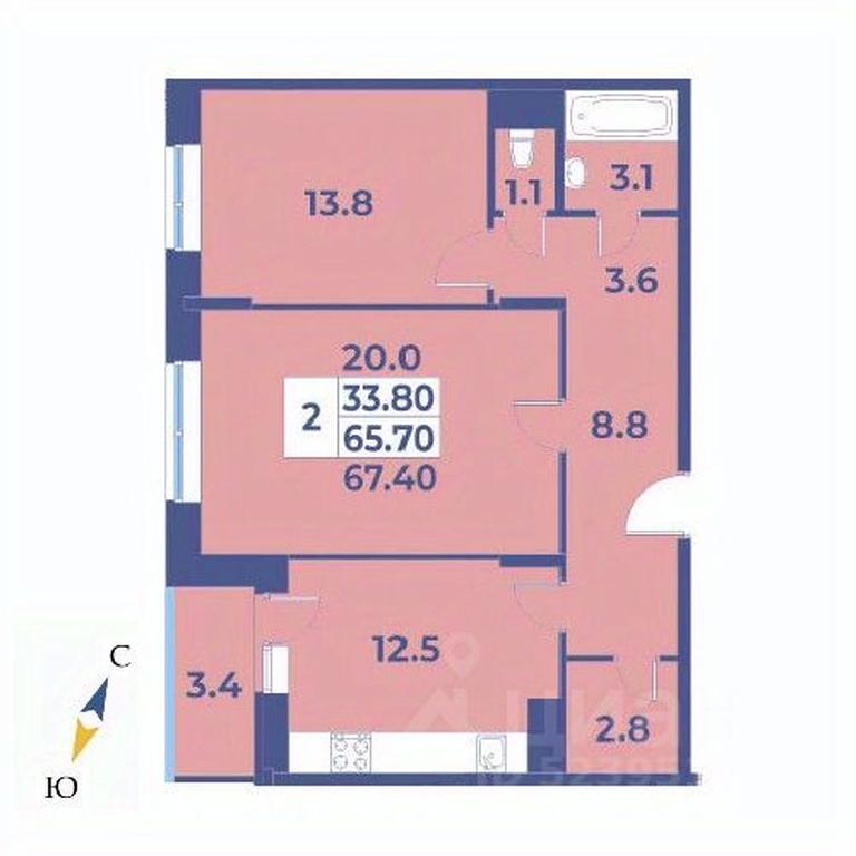 1-BD Apartment Sale, 67.4 sq. m. at Edelveys, Lugovaya ulitsa, derevnya Rogozinino, Pervomayskoye Settlement, Moscow, Russia #1