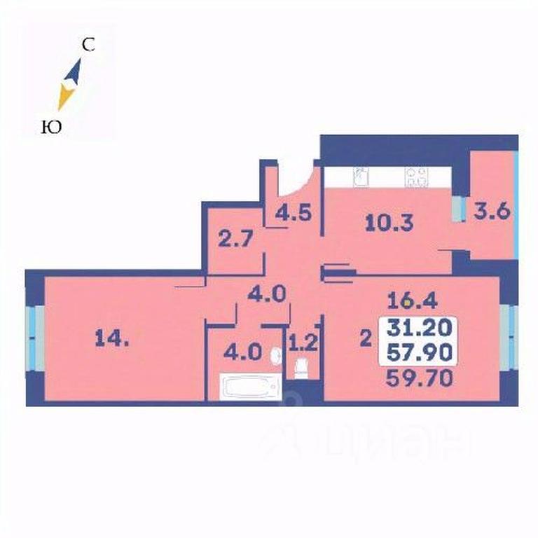 1-BD Apartment Sale, 59.7 sq. m. at Edelveys, Lugovaya ulitsa, derevnya Rogozinino, Pervomayskoye Settlement, Moscow, Russia #1