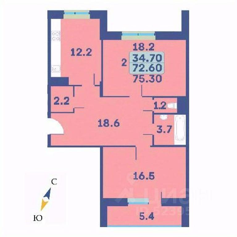 1-BD Apartment Sale, 75.3 sq. m. at Edelveys, Lugovaya ulitsa, derevnya Rogozinino, Pervomayskoye Settlement, Moscow, Russia #1