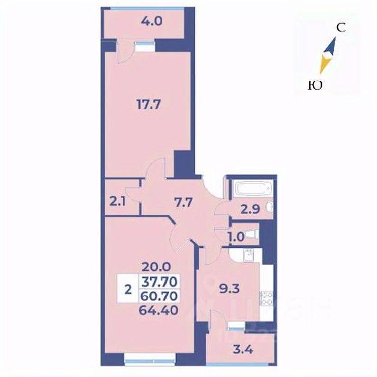 1-BD Apartment Sale, 64.4 sq. m. at Edelveys, Lugovaya ulitsa, derevnya Rogozinino, Pervomayskoye Settlement, Moscow, Russia #1