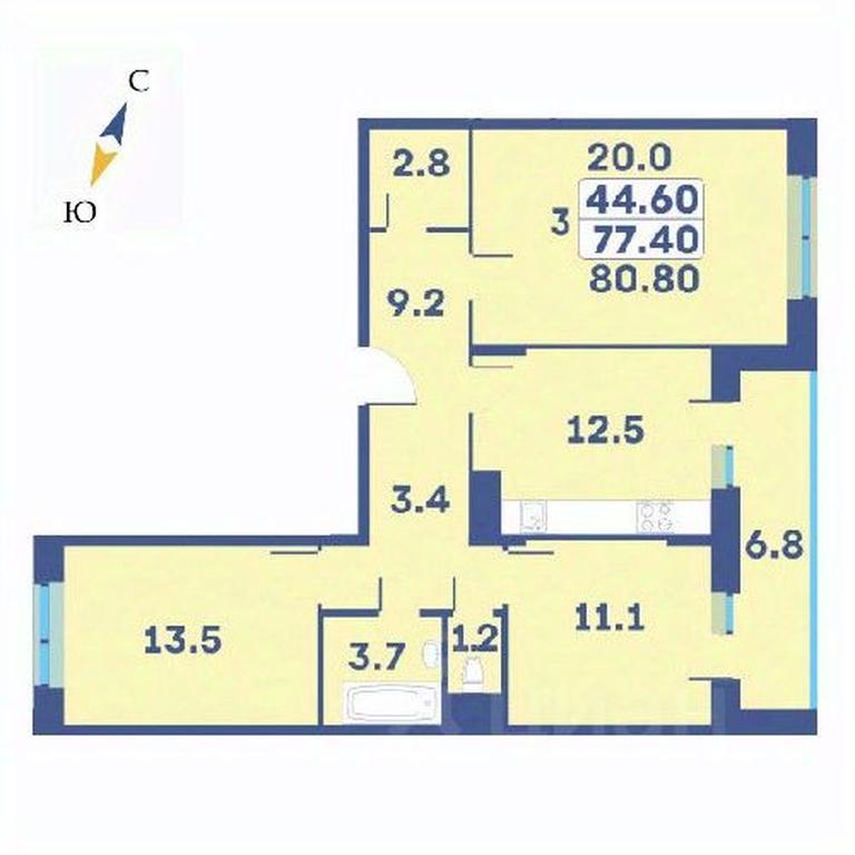 2-BD Apartment Sale, 80.8平方米 at Edelveys, Lugovaya ulitsa, derevnya Rogozinino, Pervomayskoye Settlement, Moscow, Russia #1 2-BD Apartment Sale, 80.8平方米 at Edelveys, Lugovaya ulitsa, derevnya Rogozinino, Pervomayskoye Settlement, Moscow, Russia #1