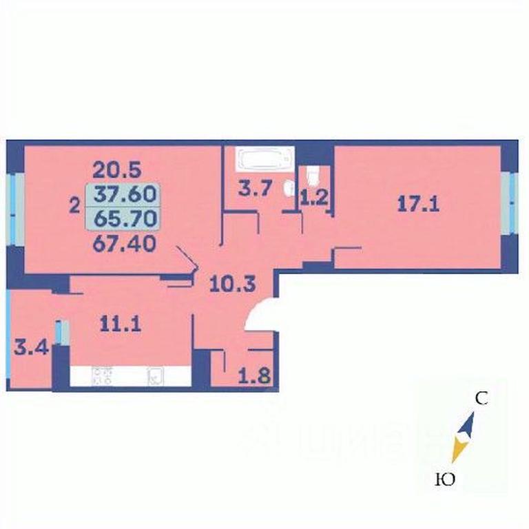 1-BD Apartment Sale, 67.4 sq. m. at Edelveys, Lugovaya ulitsa, derevnya Rogozinino, Pervomayskoye Settlement, Moscow, Russia #1