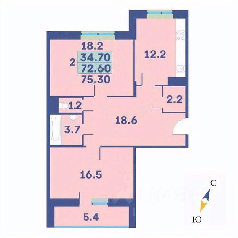 1-BD Apartment Sale, 75.3 sq. m. at Edelveys, Lugovaya ulitsa, derevnya Rogozinino, Pervomayskoye Settlement, Moscow, Russia #1
