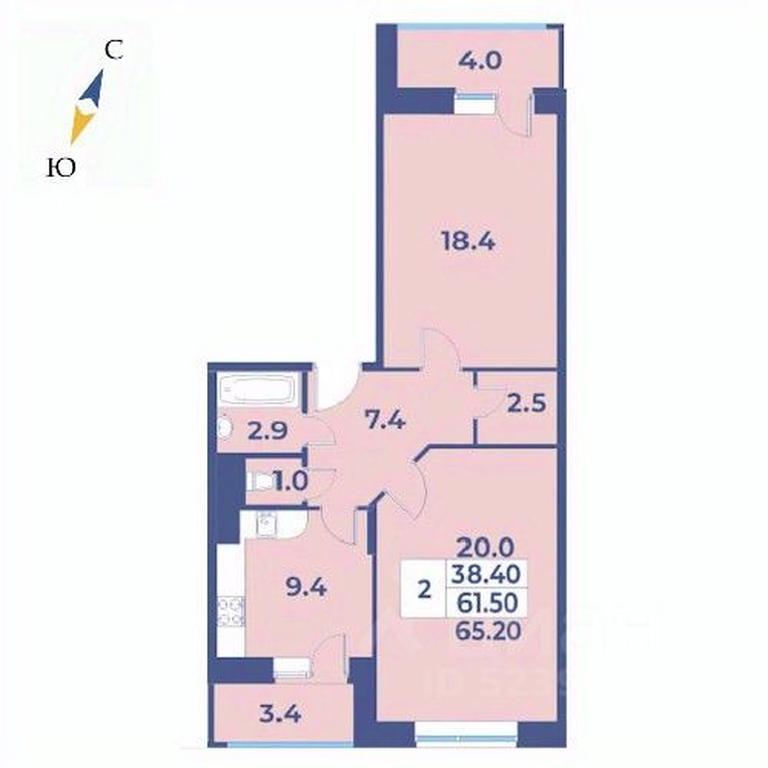 1-BD Apartment Sale, 65.2 sq. m. at Edelveys, Lugovaya ulitsa, derevnya Rogozinino, Pervomayskoye Settlement, Moscow, Russia #1