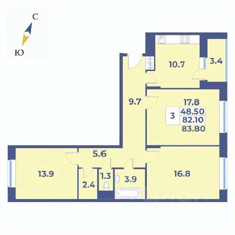 2-BD Apartment Sale, 83.8平方米 at Edelveys, Lugovaya ulitsa, derevnya Rogozinino, Pervomayskoye Settlement, Moscow, Russia #1 2-BD Apartment Sale, 83.8平方米 at Edelveys, Lugovaya ulitsa, derevnya Rogozinino, Pervomayskoye Settlement, Moscow, Russia #1