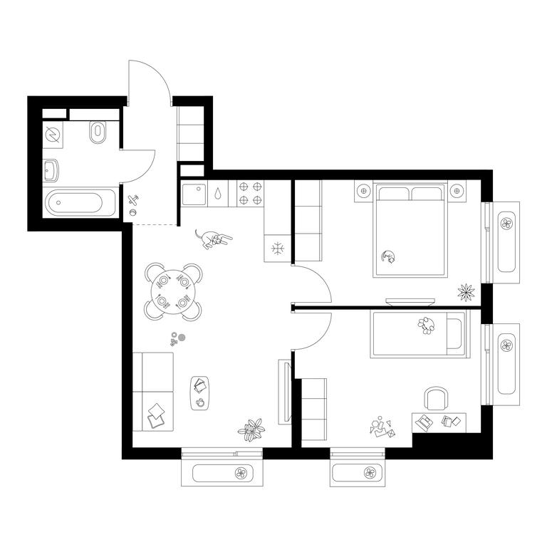 2-BD Apartment Sale, 50.7 sq. m. at Salarevo Park, Salaryevskaya Street, 8к1, Moskovskiy Settlement, Moscow, Russia #1 2-BD Apartment Sale, 50.7 sq. m. at Salarevo Park, Salaryevskaya Street, 8к1, Moskovskiy Settlement, Moscow, Russia #1