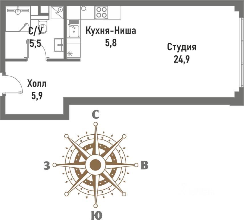 Apartment Sale, 42.1 sq. m. at Renessans, Rubtsovsko-Dvortsovaya Street, Moscow, Russia #1 Apartment Sale, 42.1 sq. m. at Renessans, Rubtsovsko-Dvortsovaya Street, Moscow, Russia #1