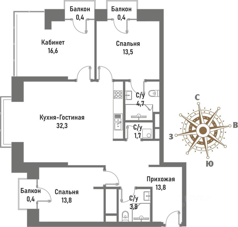 3-BD Apartment Sale, 101.4平方米 at Renessans, Rubtsovsko-Dvortsovaya Street, Moscow, Russia #1 3-BD Apartment Sale, 101.4平方米 at Renessans, Rubtsovsko-Dvortsovaya Street, Moscow, Russia #1