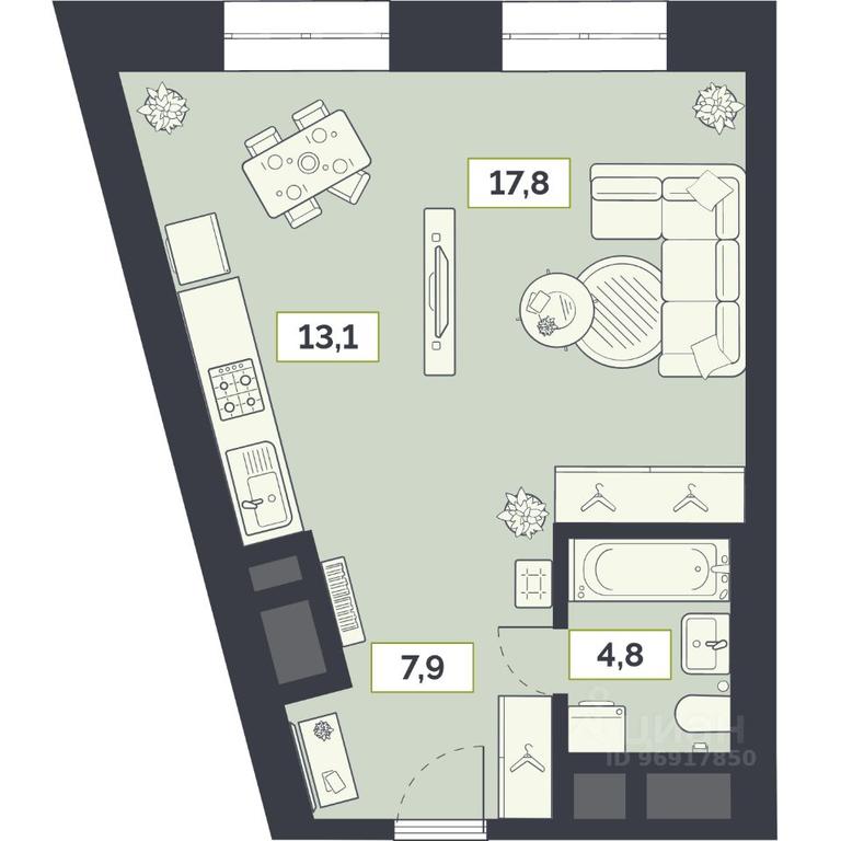Apartment Sale, 43.6 sq. m. at Laym, Staroalekseyevskaya Street, 5А, Moscow, Russia #1 Apartment Sale, 43.6 sq. m. at Laym, Staroalekseyevskaya Street, 5А, Moscow, Russia #1