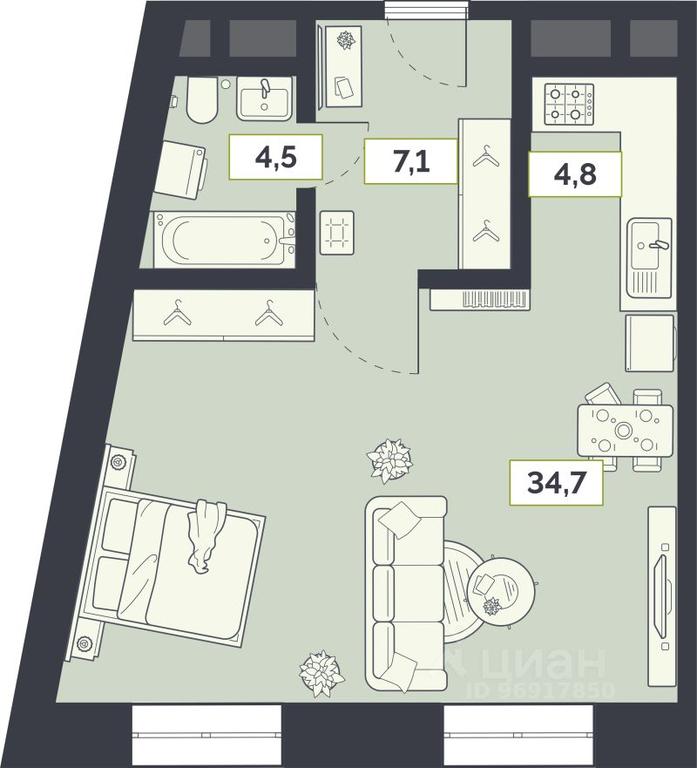 Apartment Sale, 51.1 sq. m. at Laym, Staroalekseyevskaya Street, 5А, Moscow, Russia #1 Apartment Sale, 51.1 sq. m. at Laym, Staroalekseyevskaya Street, 5А, Moscow, Russia #1