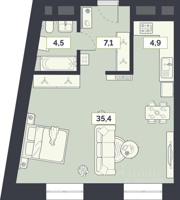 Apartment Sale, 51.9 sq. m. at Laym, Staroalekseyevskaya Street, 5А, Moscow, Russia #1 Apartment Sale, 51.9 sq. m. at Laym, Staroalekseyevskaya Street, 5А, Moscow, Russia #1