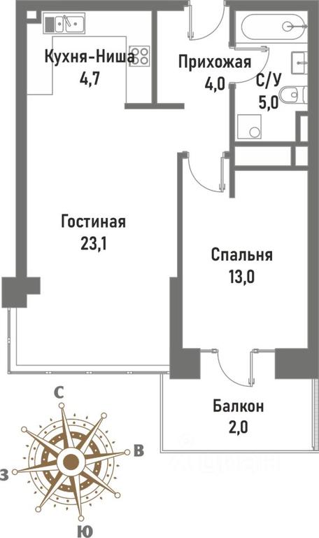 1-BD Apartment Sale, 52.9 sq. m. at Renessans, Rubtsovsko-Dvortsovaya Street, Moscow, Russia #1 1-BD Apartment Sale, 52.9 sq. m. at Renessans, Rubtsovsko-Dvortsovaya Street, Moscow, Russia #1