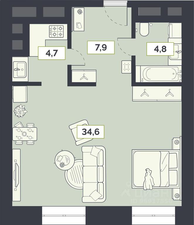Apartment Sale, 52 sq. m. at Laym, Staroalekseyevskaya Street, 5А, Moscow, Russia #1 Apartment Sale, 52 sq. m. at Laym, Staroalekseyevskaya Street, 5А, Moscow, Russia #1