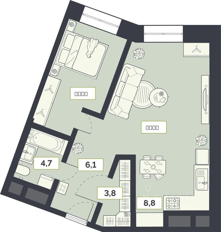 Apartment Sale, 59.2平方米 at Laym, Staroalekseyevskaya Street, 5А, Moscow, Russia #1 Apartment Sale, 59.2平方米 at Laym, Staroalekseyevskaya Street, 5А, Moscow, Russia #1