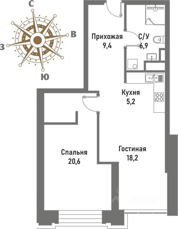 1-BD Apartment Sale, 60.3 sq. m. at Renessans, Rubtsovsko-Dvortsovaya Street, Moscow, Russia #1 1-BD Apartment Sale, 60.3 sq. m. at Renessans, Rubtsovsko-Dvortsovaya Street, Moscow, Russia #1