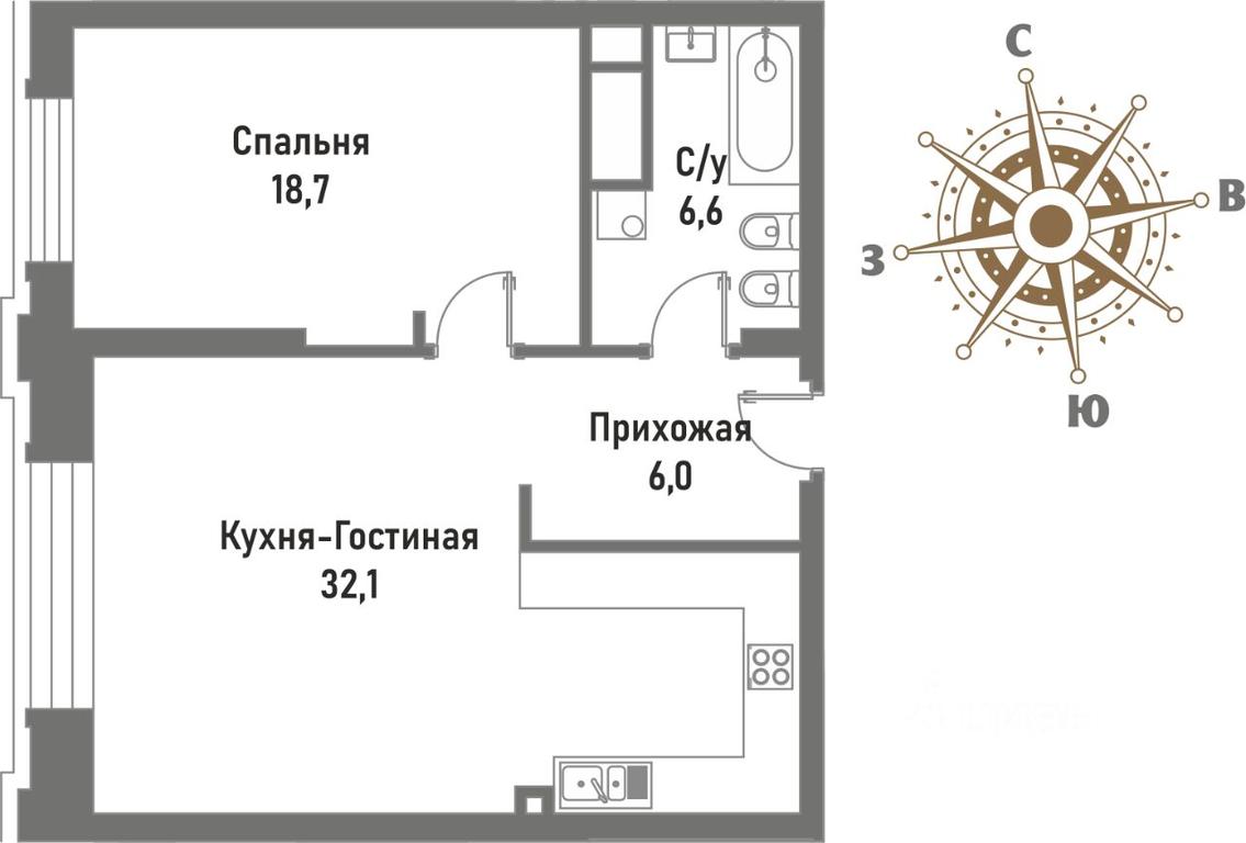 1-BD Apartment Sale, 58.8 sq. m. at Renessans, Rubtsovsko-Dvortsovaya Street, Moscow, Russia #1 1-BD Apartment Sale, 58.8 sq. m. at Renessans, Rubtsovsko-Dvortsovaya Street, Moscow, Russia #1