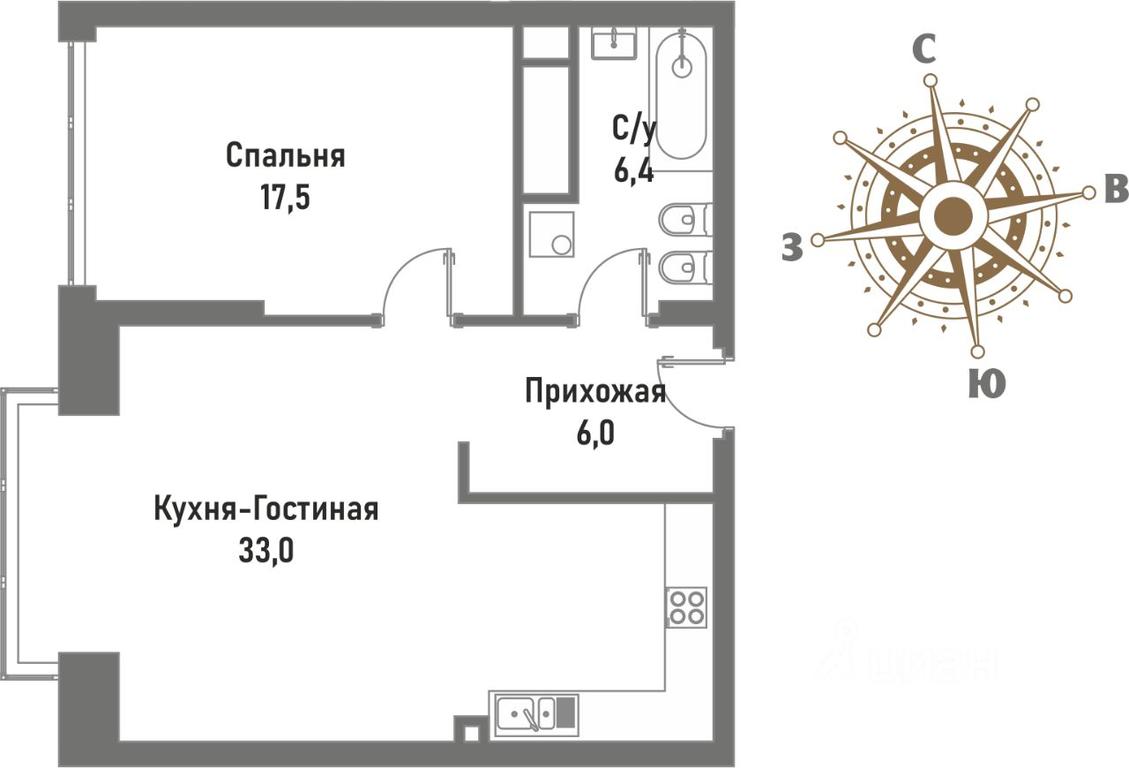 1-BD Apartment Sale, 62.9平方米 at Renessans, Rubtsovsko-Dvortsovaya Street, Moscow, Russia #1 1-BD Apartment Sale, 62.9平方米 at Renessans, Rubtsovsko-Dvortsovaya Street, Moscow, Russia #1