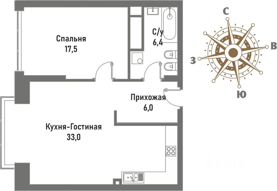 1-BD Apartment Sale, 60.4 sq. m. at Renessans, Rubtsovsko-Dvortsovaya Street, Moscow, Russia #1 1-BD Apartment Sale, 60.4 sq. m. at Renessans, Rubtsovsko-Dvortsovaya Street, Moscow, Russia #1