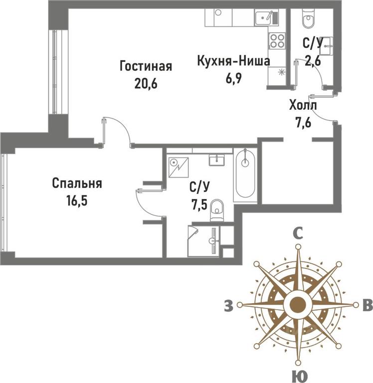 1-BD Apartment Sale, 61.5 sq. m. at Renessans, Rubtsovsko-Dvortsovaya Street, Moscow, Russia #1 1-BD Apartment Sale, 61.5 sq. m. at Renessans, Rubtsovsko-Dvortsovaya Street, Moscow, Russia #1